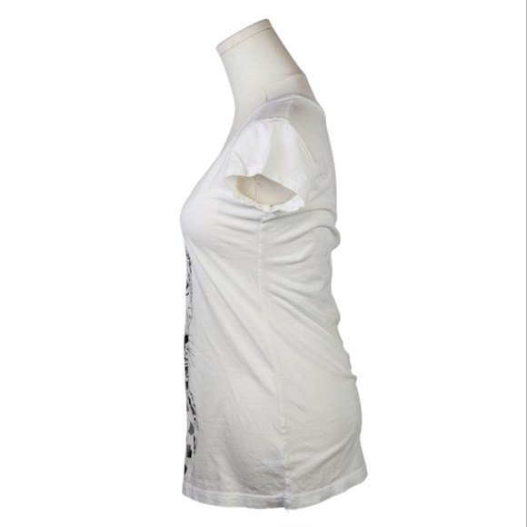 Key Closet White Leopard Rare Premium Graphic Cotton Tee M Animal Print Shirt - Picture 6 of 8